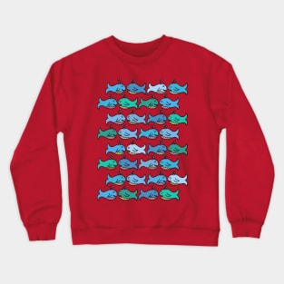 Cute and Colorful Kids Whale Pattern Crewneck Sweatshirt